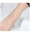 Donut Ring Silver Anklet ANK-623